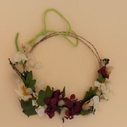 couronne de fleurs stabilisées