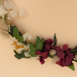 couronne de fleurs stabilisées