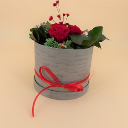 BOITE A CHAPEAU FLORALE "LISA"