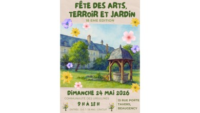 FETE DES ARTS, TERROIRS ET JARDINS le 24 MAI à BEAUGENCY